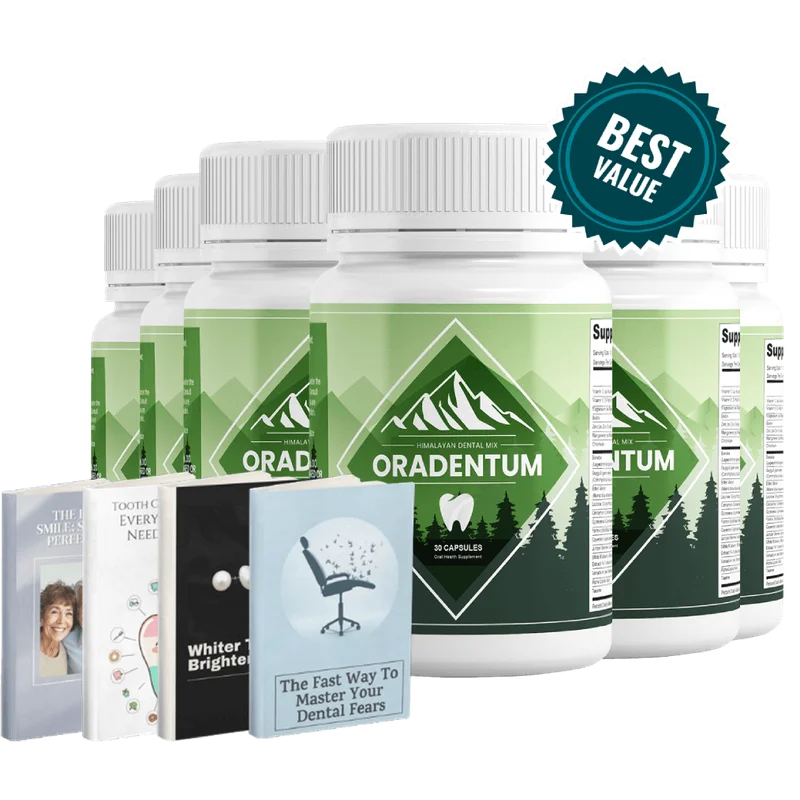 Oradentum Natural Dental Formula — 6 Bottle / 180 Day Pack